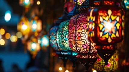Fawanis. Arabic candle lantern. muslim feast of the holy month of Ramadan Kareem.