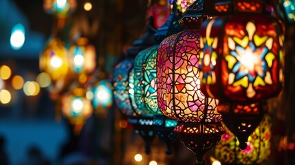 Fawanis. Arabic candle lantern. muslim feast of the holy month of Ramadan Kareem.