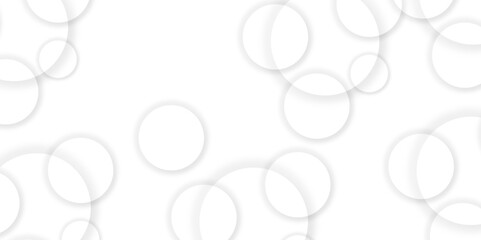 Abstract background with circle white abstract geometric background with soft light white paper circles in design .Gray abstract. Modern design background for report and project presentation template.