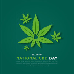 National CBD Day Paper cut style Vector Design Illustration for Background, Poster, Banner, Advertising, Greeting Card