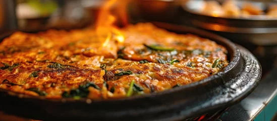 Fotobehang Pajeon is the name for Korean pancakes. © 2rogan