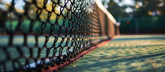 Limited field of vision for outdoor tennis net.