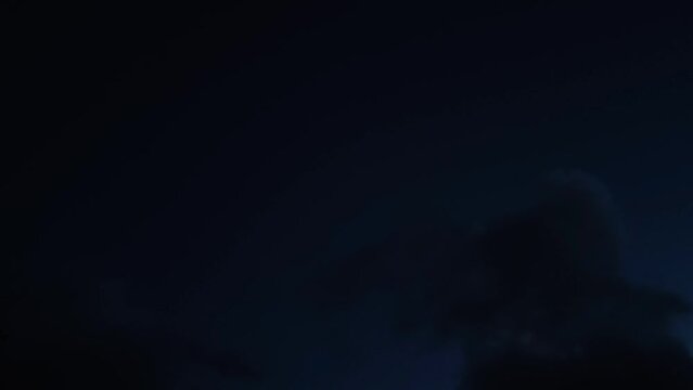 Night landscape in which there are hardly any clouds