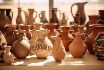 Fototapeta na wymiar Terracotta Pottery Array