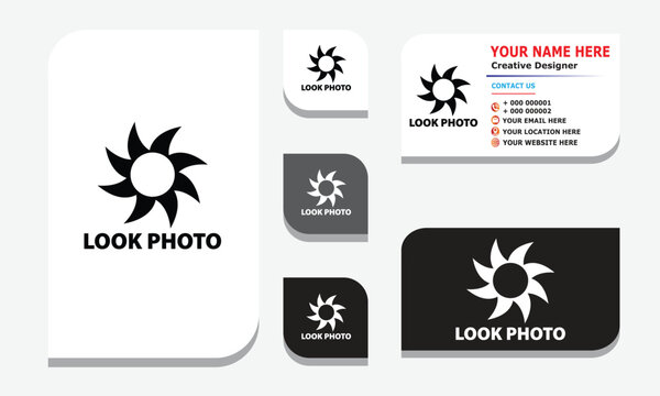 Logo, Good Photo Gesture with Camera shutter. free business card