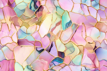  a close up of a multicolored surface with a pattern of small pieces of glass on top of it.