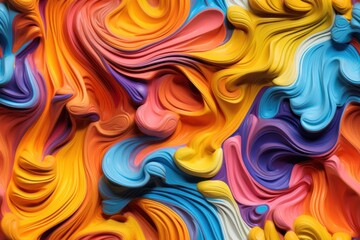  a close up of a multicolored surface with a lot of different shapes and sizes of paint on it.