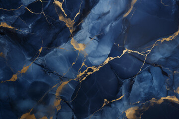 Fototapeta premium Luxurious gold and blue marble textured wallpaper design