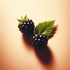 blackberries  on simple background