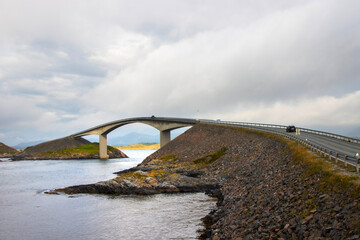 Storseisundbrua bridge and impressive bridge on the Norwegian Atlantic road