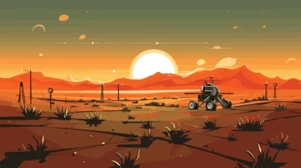  robots and nature in a vector scene featuring AI-driven agricultural robots.  © J.V.G. Ransika