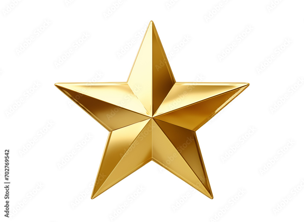 Wall mural gold star on transparent background