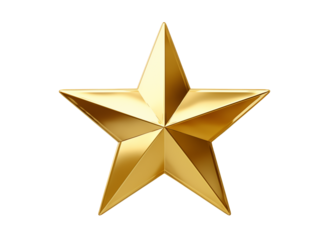 gold star on transparent background