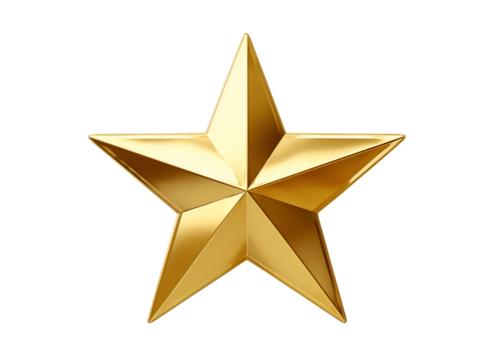 gold star on transparent background