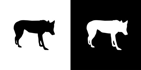 Wolf silhouette icon. Animal icon. Black animal icon. Silhouette
