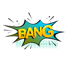 Lettering comic bang boom star design logo template illustration