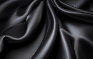  Black Satin Texture  Background. Luxurious Background Design