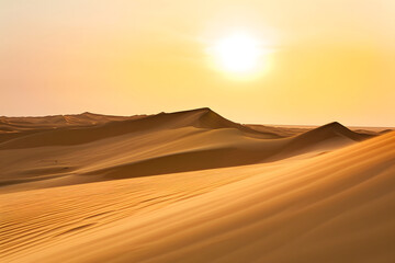 Fototapeta na wymiar Goldene Stille: Majestätische Dünenlandschaft in der unendlichen Schönheit der Wüste