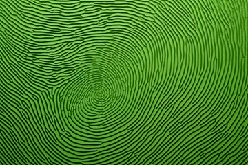  a close up of a green background with wavy lines and a circular design on the bottom half of the image.