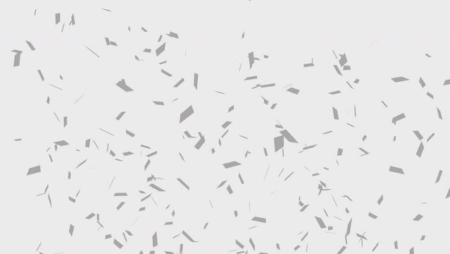 Silver Confetti Particles Pack on a White Background
