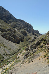 Les gorges de la rivière Kourtaliotis à Frati près de Spili en Crète