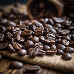 Fototapeta premium closeup coffee beans.