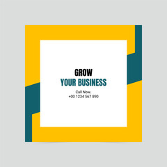 Creative grow your business social media cover template
