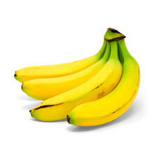 A bunch of bananas, a source of protein and potassium, with a transparent background and shade
