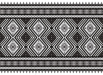 Ikat pattern black with stripes Abstract Aztec symbol illustration geometric shape vector pattern Ethic nature native tribal background backdrop wallpaper print textile clothing fashion decorative 