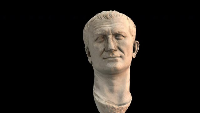 Portrait head of Emperor Vespasian - Rotation zoom in Dx
3d animation model on a black background
Original 3D model: Web:sketchfab
is licensed under CC0 Public Domain