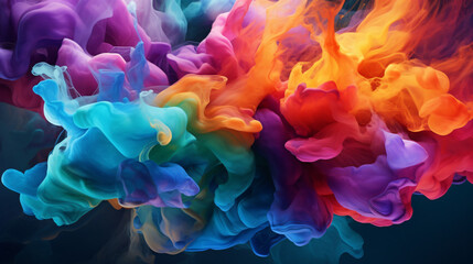 Abstract colorful paint splash