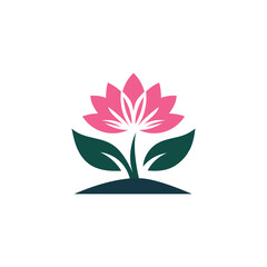 leaf flower logo icon vector templates