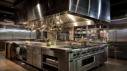 interior of professional kitchen
