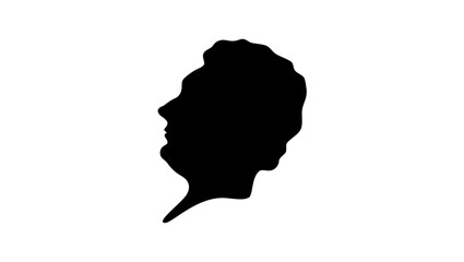 Fototapeta na wymiar Prince Augustus Frederick, Duke of Sussex, black isolated silhouette