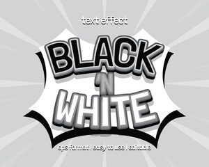 Text Effect Black and White EPS Ready to Use Black and White