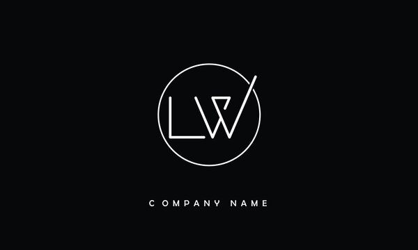 LW, WL, L, W Abstract Letters Logo monogram