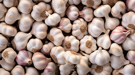 Fresh garlic cloves background