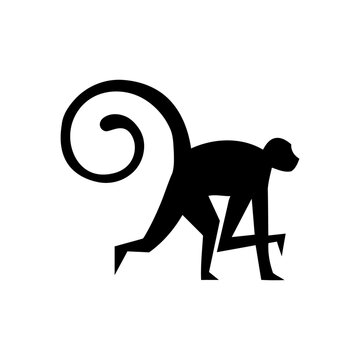 Monkey black vector image