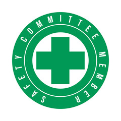 Safety committee member symbol icon	