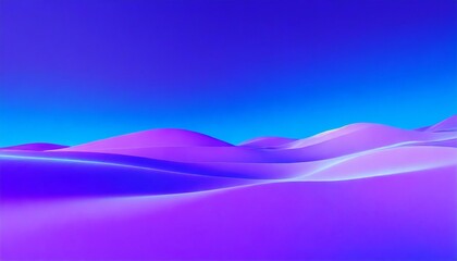 3d render abstract violet blue neon background with wavy skyline virtual landscape wallpaper