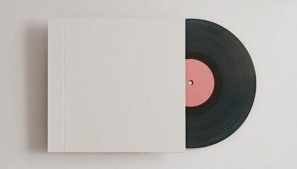 vinyl record with cover mockup - obrazy, fototapety, plakaty