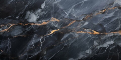 Elegant Black Marble Texture with Natural Patterns. Generative ai
