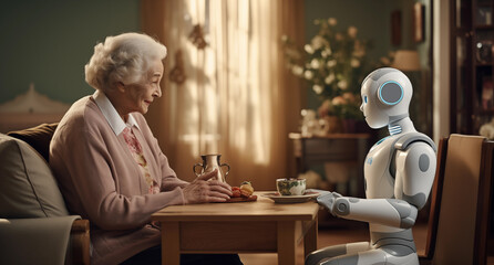 Assistive Robot Sharing a Drink with Elderly Couple - Healthcare Tech
