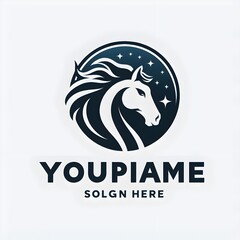 horse head vector logo design template © ayaz