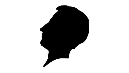 Napoleon IV , black isolated silhouette