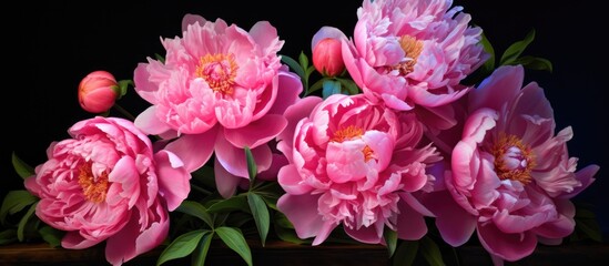 'Bowl Of Beauty' peony blooming.