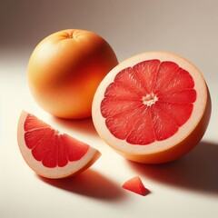 grapefruit on a white background