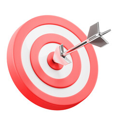 arrow and target 3d illustration