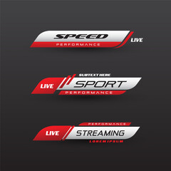 Fototapeta premium Set banners and lower thirds for banner Bars. Sport News. Streaming Video_02_20240104