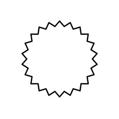 Starburst line sticker vector icon